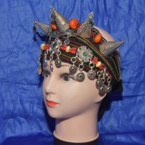 Amazigh Berber Asni Crown Tiara Head Jewelry Set with Earrings