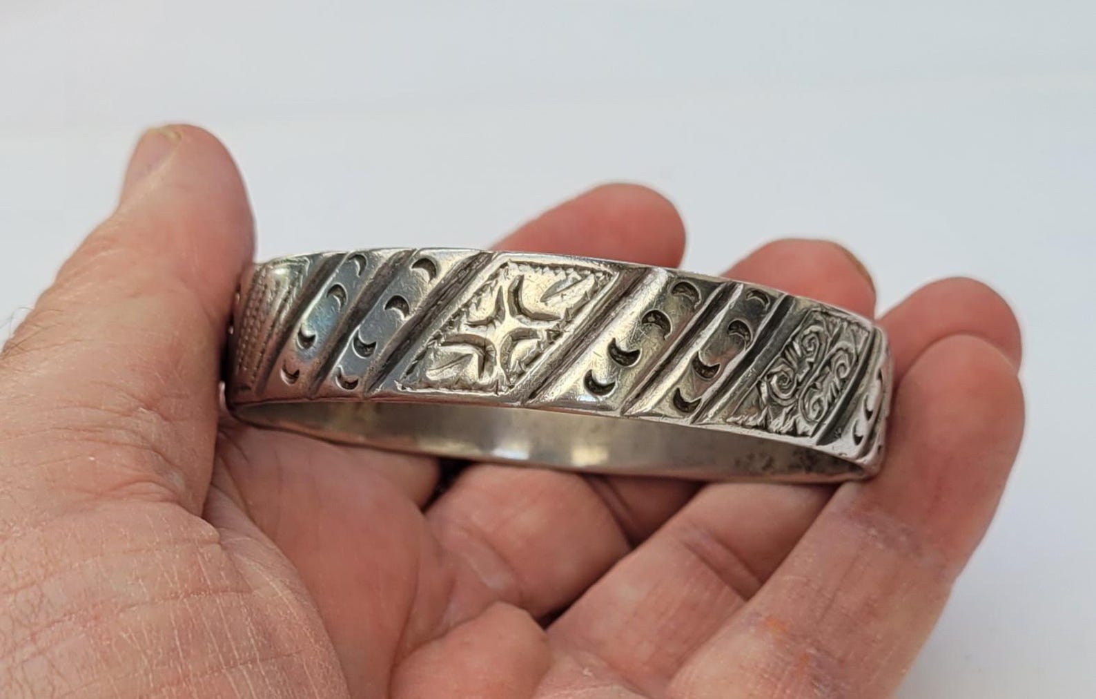 Ancien Amazigh Berber tifinagh Essaouira Maroc Silver Bracelet