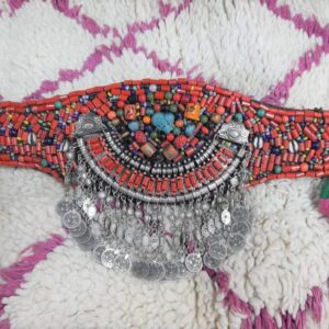 Amazigh Beaded Handmade Traditional Belt with Bohemian Design