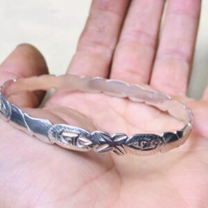 Amazigh Tuareg Sahara Silver Tribal Engraved Heritage Bracelet