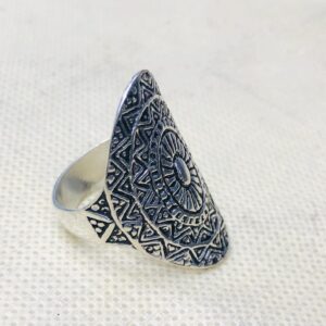 Amazigh Berber Tuareg Sterling Silver Tribal Engraved Ring