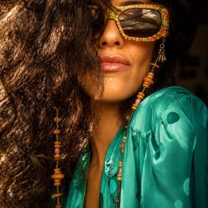 Amazigh Adrar Mountain Hand Painted Sunglasses with Recycled Frames