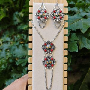 Amazigh Kabyle Berber Jewelry Set with Necklace Earrings Bracelet