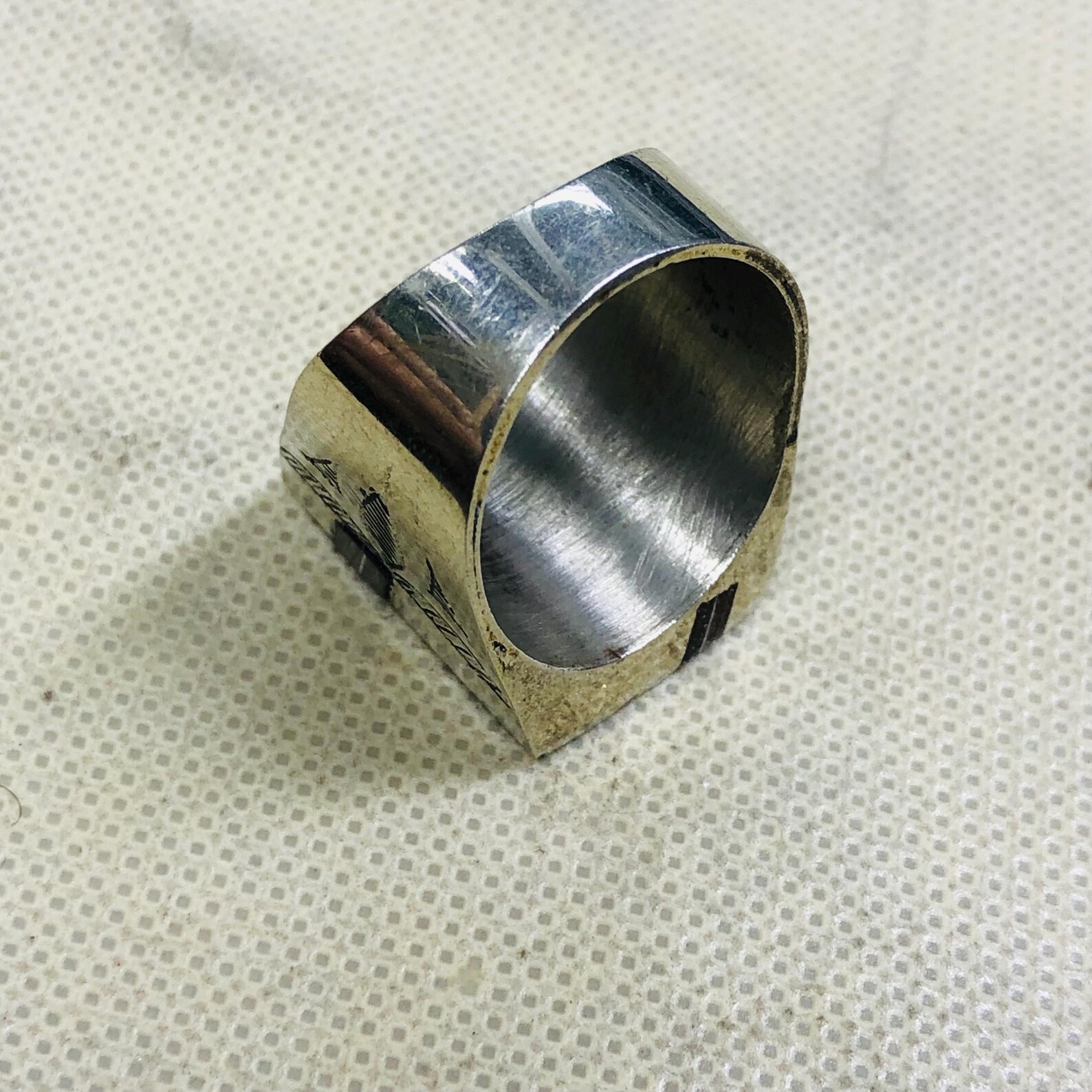 Berber Tuareg Amazigh métal Engraved Ring with Tribal Design