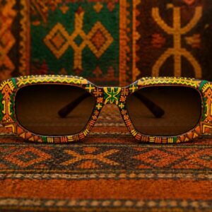 Amazigh Adrar Mountain Hand Painted Sunglasses with Recycled Frames