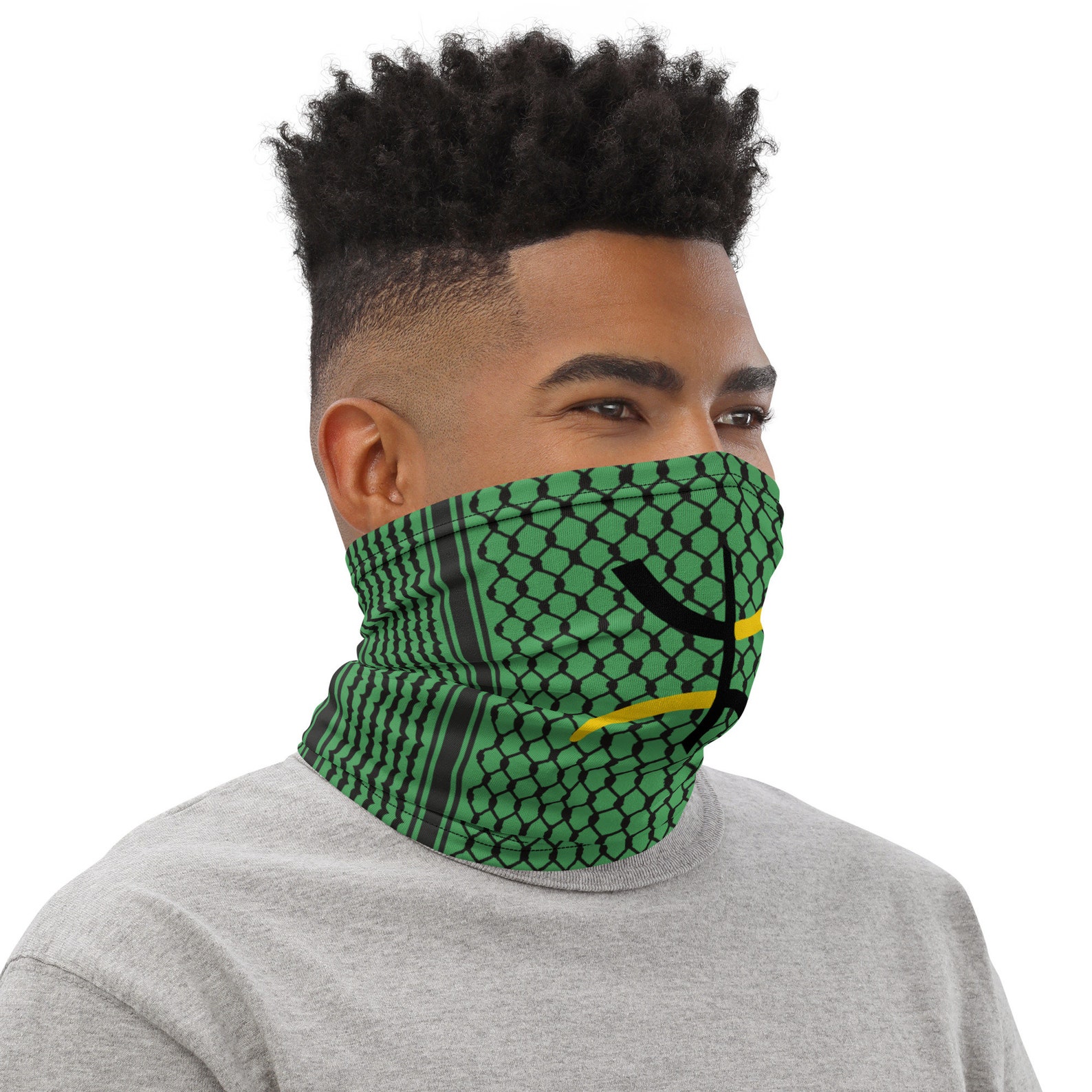 Imazighen Amazigh Berber Neck Gaiter Scarf with Kabyle Style