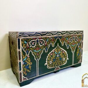 Amazigh Berber Tazwakt Painted Wooden Chest Wall Art