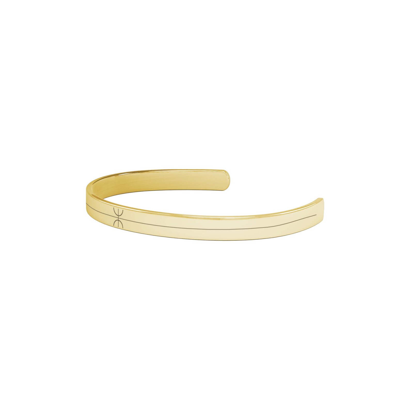 Amazigh Berber Tifinagh Yaz Symbol Cuff Modern Bracelet