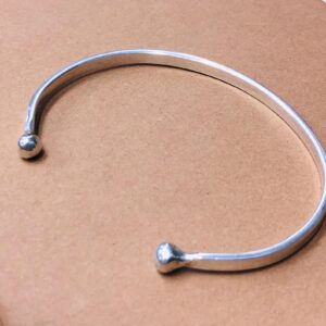 Amazigh Berber Gravé 925 Silver Open Cuff Bracelet