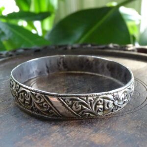 Berber Amazigh High-Grade Fine Silver Hand Etched Filagree Bracelet