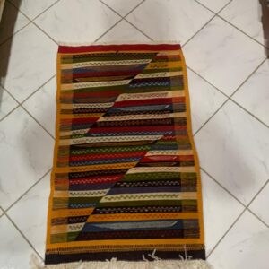 Amazigh Akhnif Berber Handmade Wool Accent Rug for Home Decor