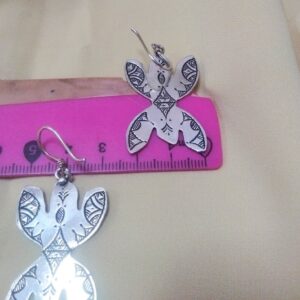 Amazigh Berber Tifinagh Sterling Silver Earrings Ethnic Design