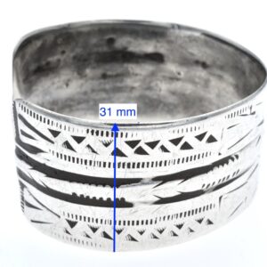 Antique Berber Amazigh Heavy Silver Tunisia Cuff Bracelet