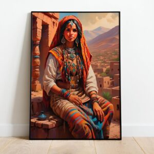 Berber Amazigh Woman Portrait Art Print Digital Download