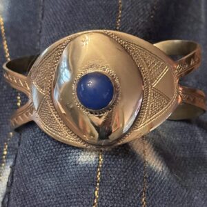 Amazigh Tuareg Stunning Blue Agate Cuff Bracelet One SIZE