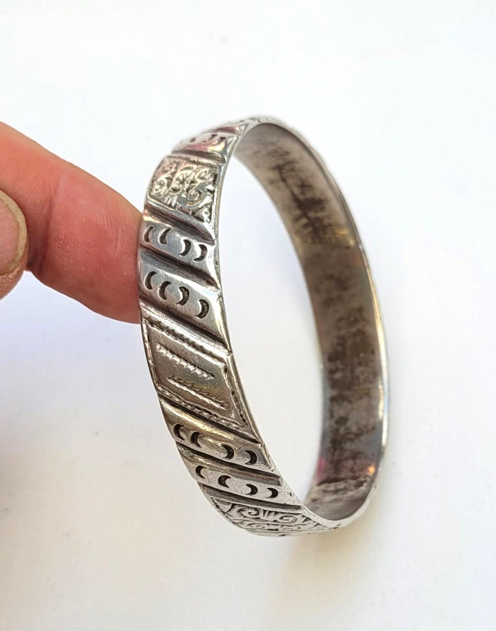 Ancien Amazigh Berber tifinagh Essaouira Maroc Silver Bracelet