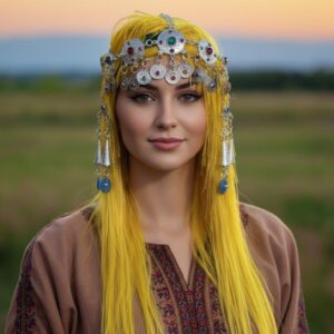 Amazigh Berber Handmade Headdress Inspired Cultural Tribal Headband