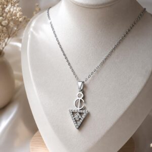 Amazigh Berber Tizerzit Fibula Inspired Zircon Stone Necklace