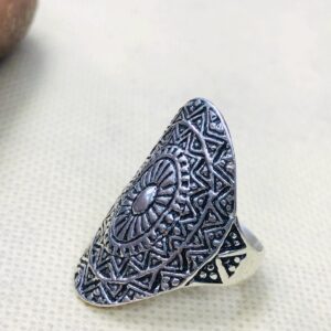 Amazigh Berber Tuareg Sterling Silver Tribal Engraved Ring