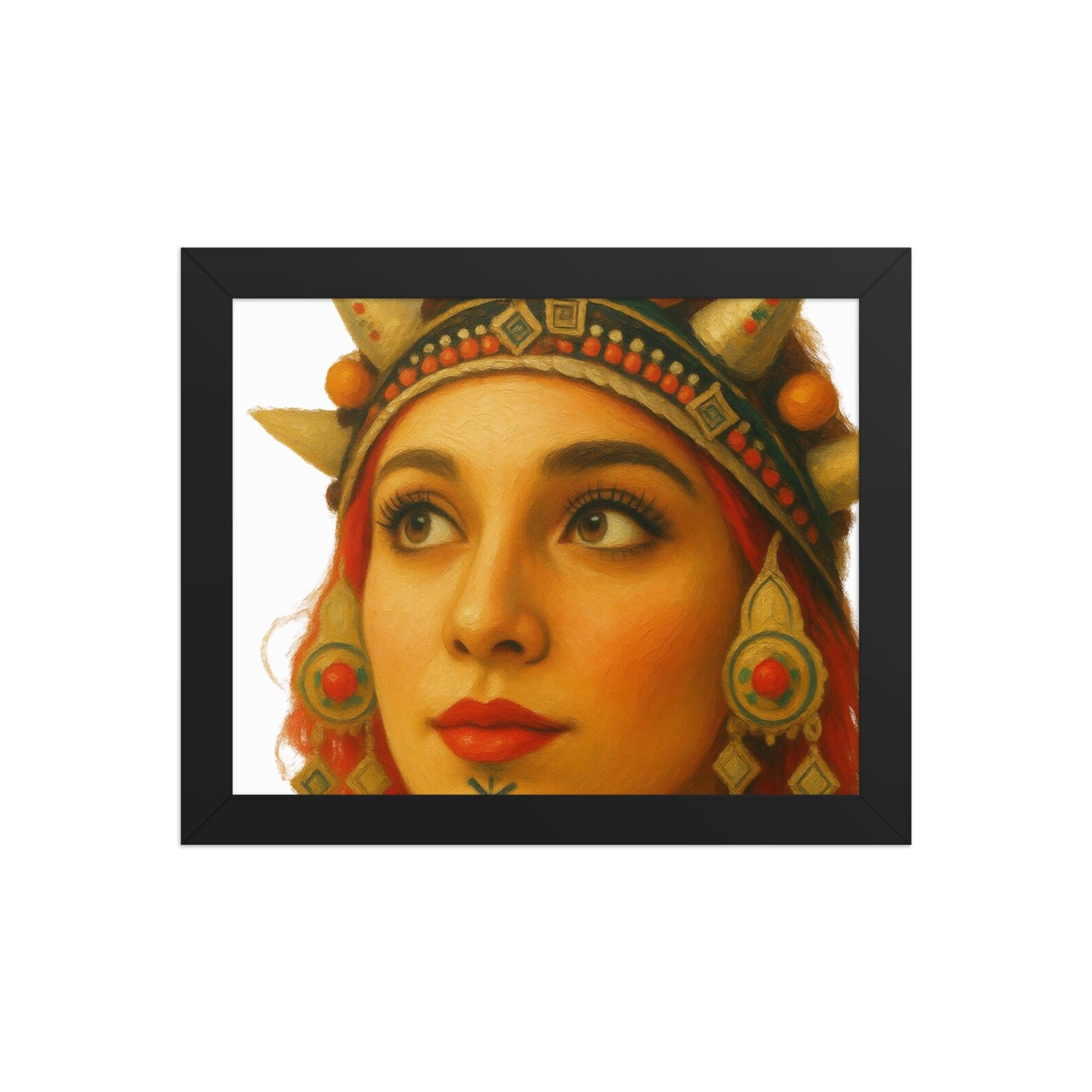 Amazigh Berber Framed Cultural Portrait Poster Premium Matte Wall Art