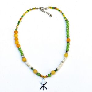 Amazigh Berber Tifinagh Yaz Symbol Natural Bead Necklace