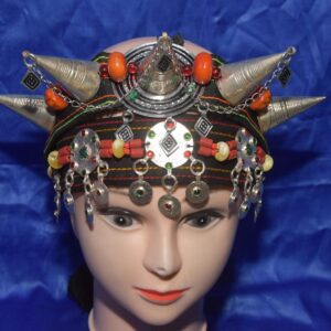 Amazigh Berber Asni Crown Tiara Head Jewelry Set with Earrings