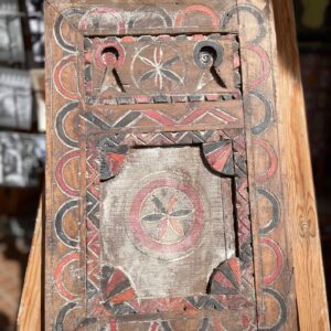 Berber Amazigh Vintage Door Wall Art Hand Carved Wooden Panel