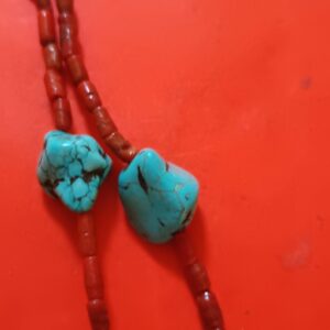 Amazigh Berber Handmade Necklace with Metal Pendant and Beads