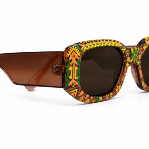 Amazigh Adrar Mountain Hand Painted Sunglasses with Recycled Frames