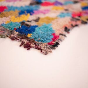 Boujaad Amazigh Berber Rug with Tribal Motifs Washable Cotton
