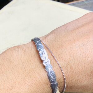 Amazigh Tuareg Sahara Silver Tribal Engraved Heritage Bracelet