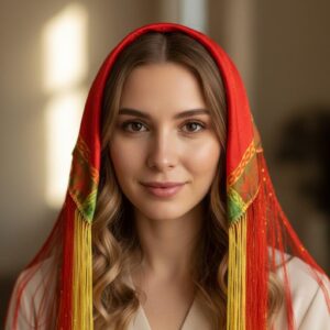 Amazigh Subniya Souss Berber Traditional Fringe Scarf Wrap