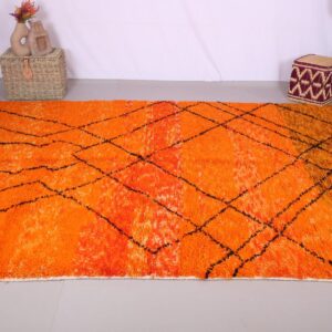 Custom Amazigh Berber Wool Rug Handmade Geometric Living Room Decor