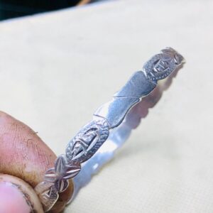 Amazigh Tuareg Sahara Silver Tribal Engraved Heritage Bracelet
