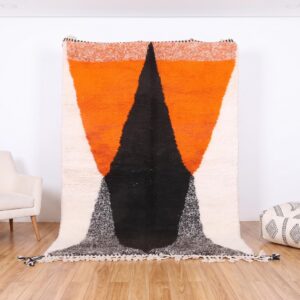 Custom Amazigh Berber Handmade Wool Rug for Living Room Decor