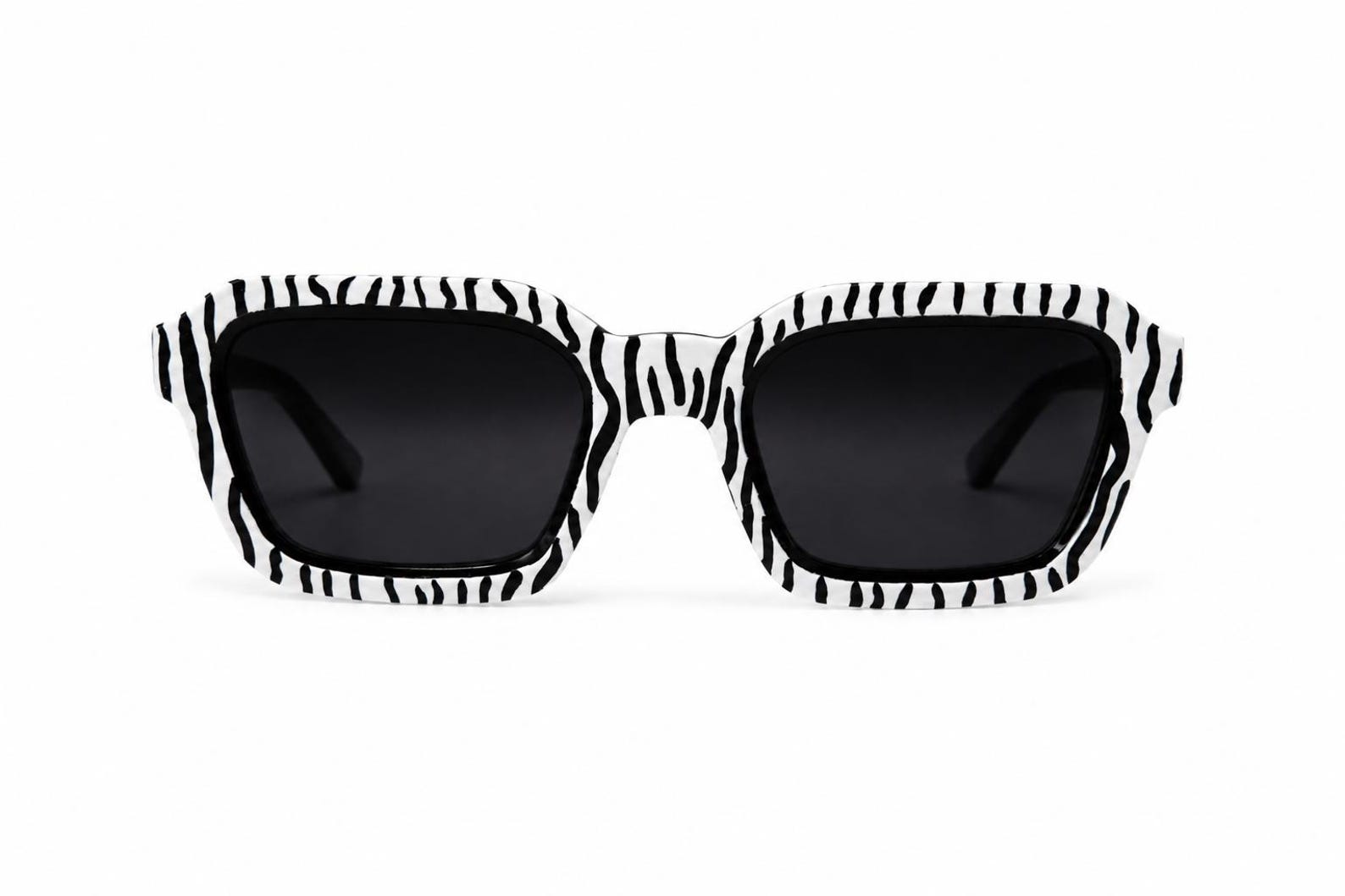 Amazigh AMƔIUD Zebra Hand Painted Sunglasses UV400 Cat 3 Frames