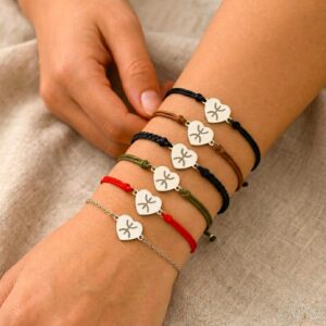Amazigh Berber Yaz Heart Bracelet Kabyle Stainless Steel Jewelry