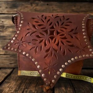 Amazigh Berber Vintage Leather Natural Patina Boho Bag
