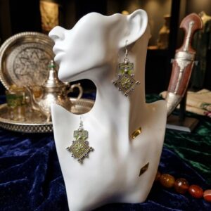 Amazigh Berber Jewelry Set with Necklace and Earrings Stainless Steel