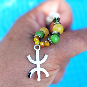 Amazigh Berber Tifinagh Yaz Symbol Natural Bead Necklace