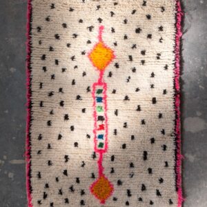 Amazigh Azilal Berber Handmade Wool Rug with Central Motif