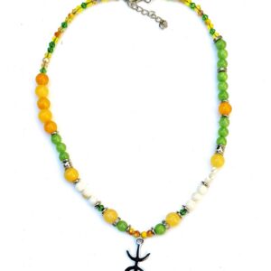 Amazigh Berber Tifinagh Yaz Symbol Natural Bead Necklace