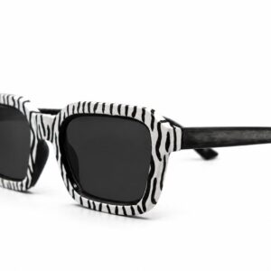 Amazigh AMƔIUD Zebra Hand Painted Sunglasses UV400 Cat 3 Frames