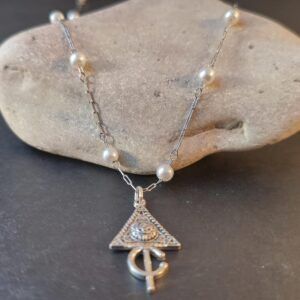 Amazigh Berber Kabyle Fibule Necklace with Pearls and Pendant