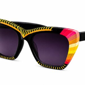 Amazigh TAZWAGT Hand Painted Sunset Sunglasses Recycled Wear