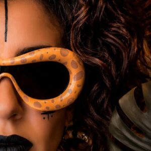 Amazigh AMIS N' SHAPES Camel Hand Painted Sunglasses UV400 Cat 3 Frames