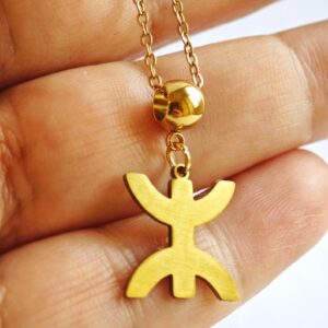 Amazigh Berber Tifinagh Yaz Symbol Necklace in Stainless Steel