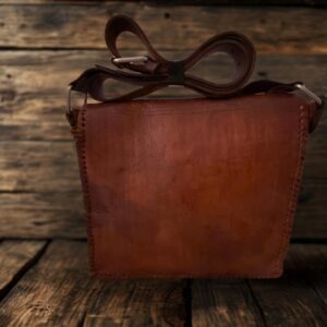 Amazigh Berber Vintage Leather Natural Patina Boho Bag