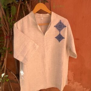 Amazigh Loulan Tunic with Elegant Embroidery for Men