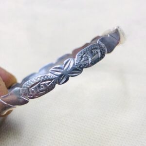 Amazigh Tuareg Sahara Silver Tribal Engraved Heritage Bracelet